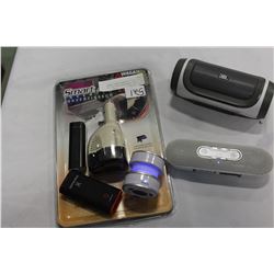 AC POWER INVERTER AND LOT OF BLUETOOTH SPEAKERS AND POWER BANKS