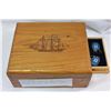 Image 2 : OLD SPICE JEWELLRY BOX WITH POCKET WATCHES AND MENS ITEMS