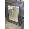 Image 2 : LARGE BLACK FRAMED BEVELLED WALL MIRROR AS FOUND