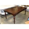 Image 1 : NEW FLOOR MODEL HOME ELEGANCE MODERN DINING TABLE WITH LEAF AND SEVEN LEATHER CHAIRS