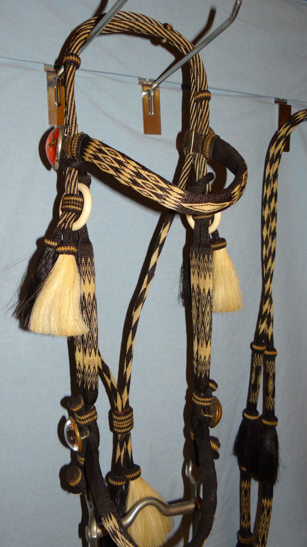 Deer Lodge prisonmade horsehair headstall, high condition