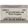 Image 3 : 2005-S WEST VIRGINIA QUARTER PCGS PR70 DCAM