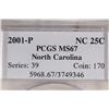 Image 3 : 2001-P NORTH CAROLINA QUARTER PCGS MS67