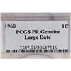Image 3 : 1960 LARGE DATE LINCOLN CENT PCGS PR GENUINE