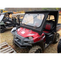 2012 POLARIS RANGER XP 800 VIN/SN:4XATH76A7CE636153 4X4, WINDSHIELD, DUMP BED, CANOPY, METER READING