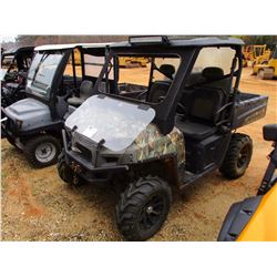 2011 POLARIS XP800 SIDE BY SIDE, VIN/SN:4XATY76A0B4264093 - 4X4, EPS, DUMP BED, WINCH, WINDSHIELD, L