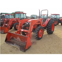 2057 KUBOTA M7040SU FARM TRACTOR, VIN/SN:41037 - MFWD, 3 PTH, PTO, 1 REMOTE, KUBOTA LA1153S FRONT LO
