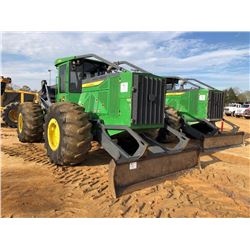 2015 JOHN DEERE 848L SKIDDER, VIN/SN:673215 - GRAPPLE, DUAL ARCH, WINCH, ECAB/AC, 30.5L-32 TIRES, ME