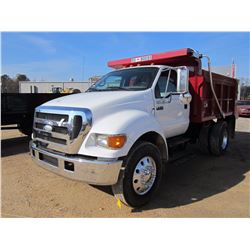 2007 FORD F750 DUMP TRUCK, VIN/SN:3FRXF75P57V511798 - S/A, CAT C7 DIESEL ENGINE, 6 SPD TRANS, SPRING