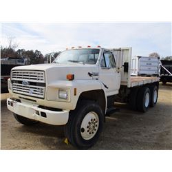 1994 FORD F900 FLATBED TRUCK, VIN/SN:1FDYL90EXRVA26756 - T/A, FORD DIESEL ENGINE, A/T, 40K REARS, 10