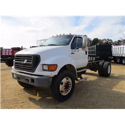 2003 FORD F750 CAB & CHASSIS, VIN/SN:3FDXF75B23MB03725 - S/A, CUMMINS DIESEL ENG, A/T, ODOMETER READ