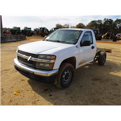 2005 CHEVROLET COLORADO CAB & CHASSIS, VIN/SN:1GBDS146X58280751 - GAS ENGINE, A/T, ODOMETER READING 