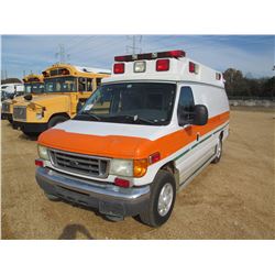 2006 FORD E350 AMBULANCE, VIN/SN:1FDSS34P76DB09970 - FORD DIESEL ENGINE, AUTO TRANS, AMBULANCE BODY 