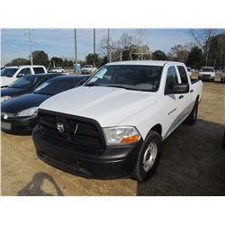 2012 DODGE RAM 1500 PICK UP TRUCK, VIN/SN:1C6RD7KP0CS231558 - 4X4, CREW CAB, V8 GAS ENGINE, AUTO TRA