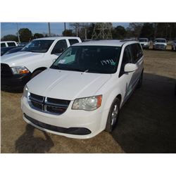 2012 DODGE MINI VAN, VIN/SN:2C4RDGCG5CR353759 - GAS ENGINE, AUTO TRANS, 6 PASSENGER, ODOMETER READIN