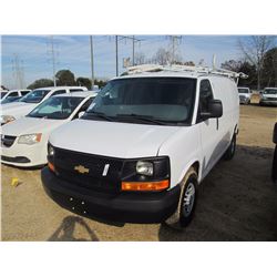2013 CHEVROLET EXPRESS CARGO VAN, VIN/SN:1GCWGFCAXD1146547 - V8 GAS ENGINE, A/T, ODOMETER READING 14