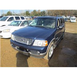 2004 FORD EXPLORER, VIN/SN:1FMZU74W24UA45227 - GAS ENGINE, A /T, ODOMETER READING 172,018 MILES