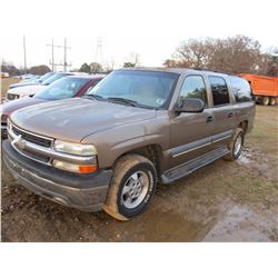 2003 CHEVROLET SURBURBAN SUV, VIN/SN:1GNEC16Z73J247787 - V8 GAS ENGINE, AUTO TRANS, ODOMETER READING