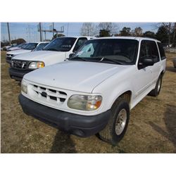 2000 FORD EXPLORER SUV, VIN/SN:1FMZU62E4YUB84950 - V6 GAS ENGINE, AUTO TRANS, ODOMETER READING 163,1