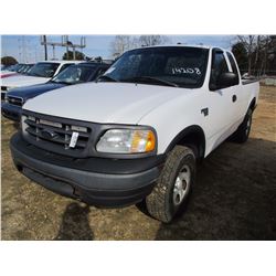 2001 FORD F150 PICK UP TRUCK, VIN/SN:1FTRX18W81NB30713 - 4X4, EXTENDED CAB, V8 GAS ENGINE, AUTO TRAN