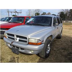 2000 DODGE DURANGO SLT VIN/SN:1B4HS28N4YF198774 - 4X4, V8 GAS ENGINE, A/T, ODOMETER READING 205,555 