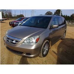 2007 HONDA ODYSSEY MINI VAN, VIN/SN:5FNRL38457B400221 - GAS ENGINE, A/T