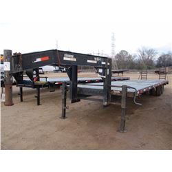 1998 GOOSENECK FLATBED TRAILER, VIN/SN:1TTGH8322W1002925 - DUAL T/A, 36' LENGTH, RAMPS