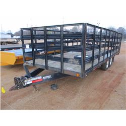 ANDERSON TAG TRAILER, - 8'X20', T/A, 48" SIDE PANEL, FRONT FIXER, ELEC BRAKE, ST225/75R15 TIRES, SPA