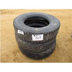 (3) 295/75R22.5 TIRES