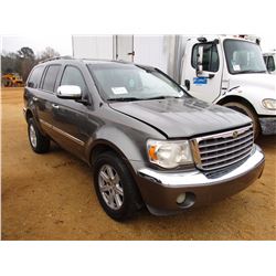 2007 CHRYSLER ASPEN, VIN/SN:1A8HX58217F586760 - V8 GAS ENG, A/T, ODOMETER READING 159,601 MILES (DOE