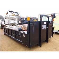 14' OX BODY FLATBED W/MATERIAL RACK, STORAGE BOXES