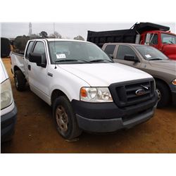 2005 FORD F150 PICK UP, VIN/SN:1FTRX12W95NB66988 - EXTENDED CAB, V8 GAS ENGINE, AUTO TRANS (COUNTY O
