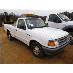 1995 FORD RANGER XL PICK UP TRUCK, VIN/SN:1FTCR10U6SUC30049 - V6 GAS ENGINE, AUTO TRANS, TOOL BOX, O