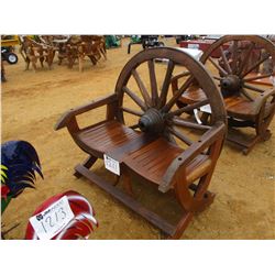 WAGON WHEEL BENCH