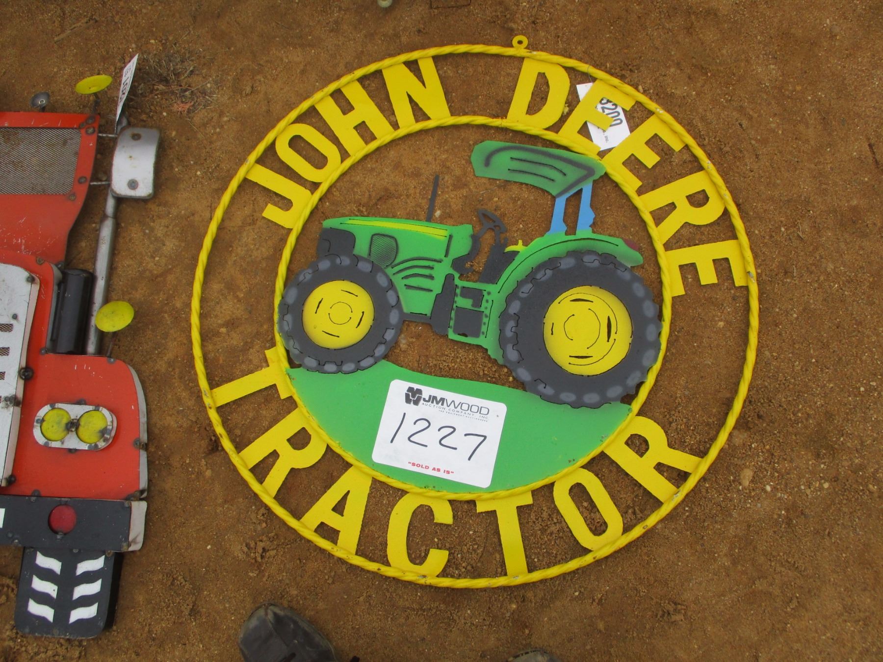 JOHN DEERE TRACTOR METAL SIGN - J.M. Wood Auction Company, Inc.