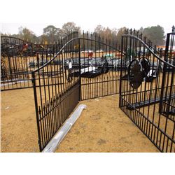 16" IRON GATE, DEER SCENE WITH POST