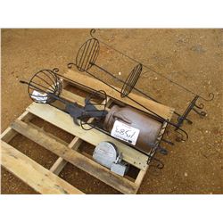 MISC FLOWER STAND, MILK CHURN JUG