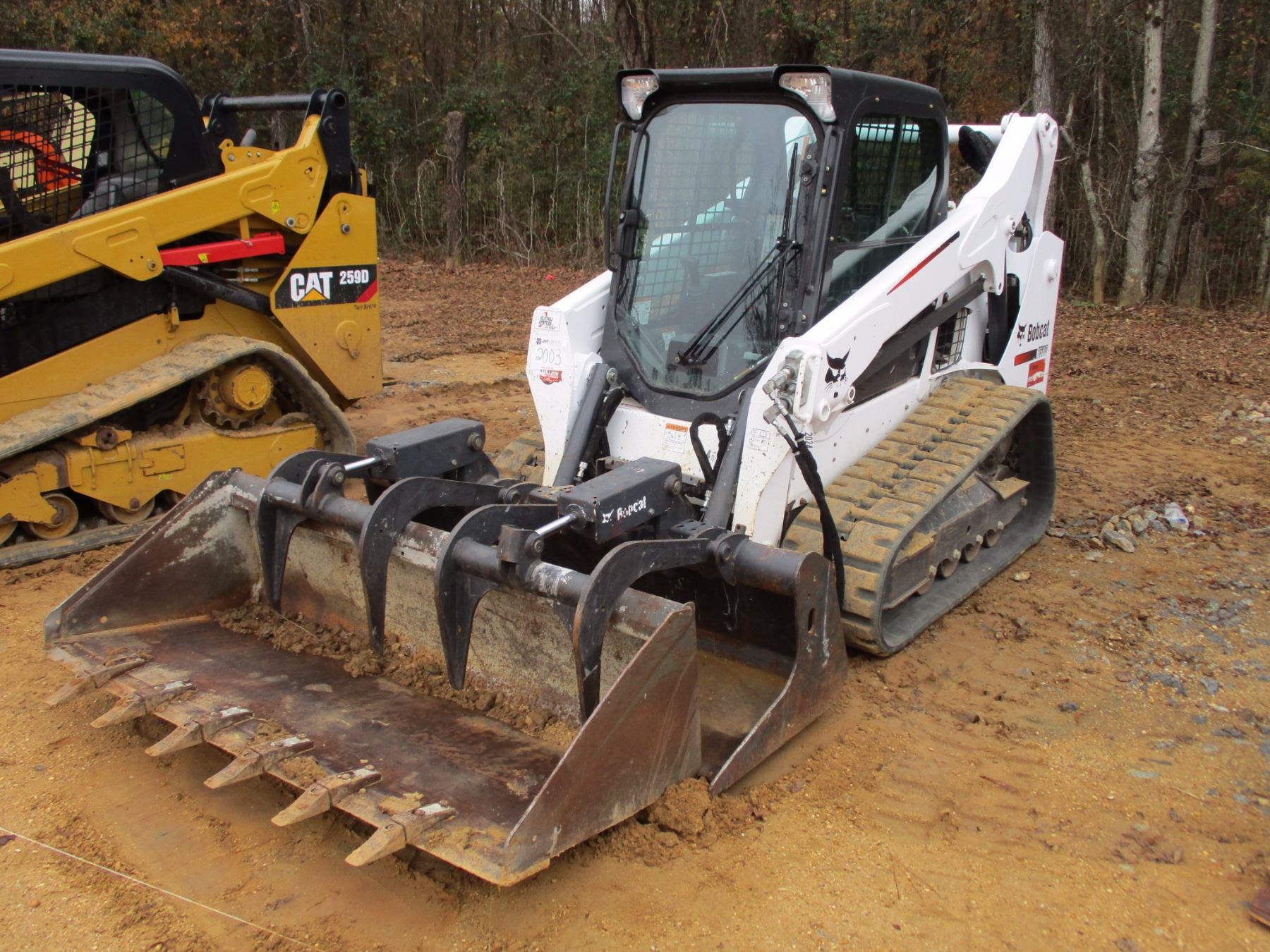 2016 BOBCAT T590 SKID STEER LOADER, VIN/SNALJU19641 CRAWLER, GRAPPLE, GP BUCKET, REAR CAMERA, ECA