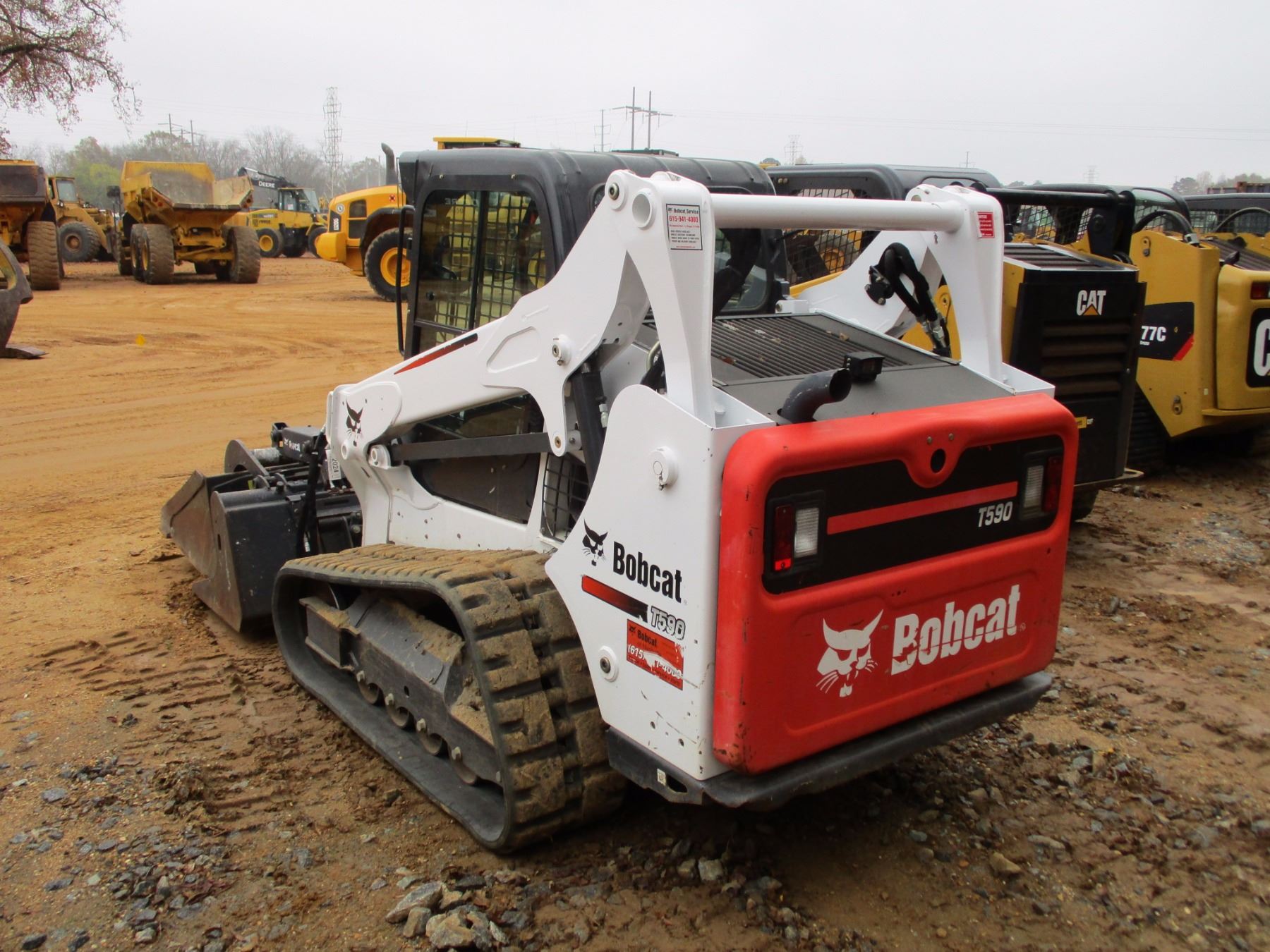 2016 BOBCAT T590 SKID STEER LOADER, VIN/SNALJU19641 CRAWLER, GRAPPLE, GP BUCKET, REAR CAMERA, ECA