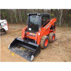 KUBOTA SSV65 SKID STEER LOADER, VIN/SN:14222 - WHEELED, GP BUCKET, ECAB W/AC, METER READING 56 HOURS