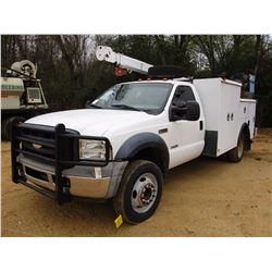 2006 FORD F550 SERVICE TRUCK, VIN/SN:1FDAF56PX6EA88333 - S/A, FORD POWERSTROKE DIESEL ENGINE, A/T, C