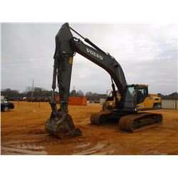 2013 VOLVO EC300DL HYDRAULIC EXCAVATOR, VIN/SN:210762 - 12'-4" STICK, 55" BUCKET, AUX HYD, REAR CAME