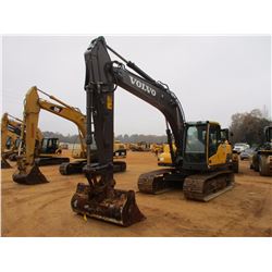 2012 VOLVO EC160DL HYDRAULIC EXCAVATOR, VIN/SN:220115 - 8'6" STICK, 72" CLEAN OUT BUCKET, AUX HYD, R