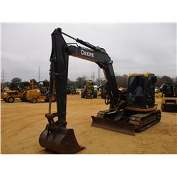 2013 JOHN DEERE 85G HYDRAULIC EXCAVATOR, VIN/SN:017028 - 6'6" STICK, 36" BUCKET, BLADE, RUBBER PADS,