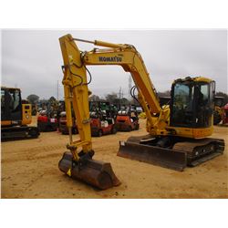 2011 KOMATSU PC88MR-8 HYDRAULIC EXCAVATOR, VIN/SN:5691 - 6' STICK, 60" CLEANOUT BUCKET, AUX HYD, BLA