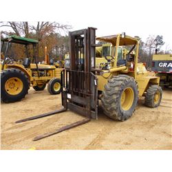 2001 MASTER CRAFT S-08-706 FORKLIFT, VIN/SN:5129C -ROUGH TERRAIN, 4X4, 8,000# CAP, TRIPLE STAGE MAST