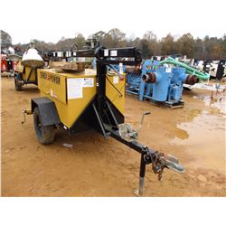 TEREX GENERATOR/LIGHT PLANT, - KUBOTA DIESEL ENGINE, TOWABLE, METER READING 2,091 HOURS