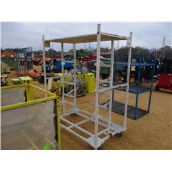 METAL STORAGE RACK, ROLL AROUND