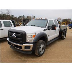 2011 FORD F550 FLATBED TRUCK, VIN/SN:1FD0W5HT1BEB86143 - 4X4, CREW CAB FORD POWERSTROKE ENGINE, A/T,