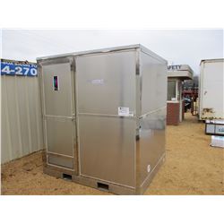 PORTABLE RESTROOM, - 6' X 7' STAINLESS STEEL BATHROOM, SHOWER, TOILET, SINK, MIRROR (UNUSED)